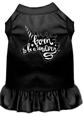 Born To Be A Unicorn Screen Print Dog Dress Black Xl (16)