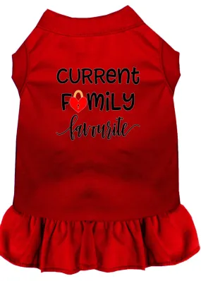 Family Favorite Screen Print Dog Dress Red Xl