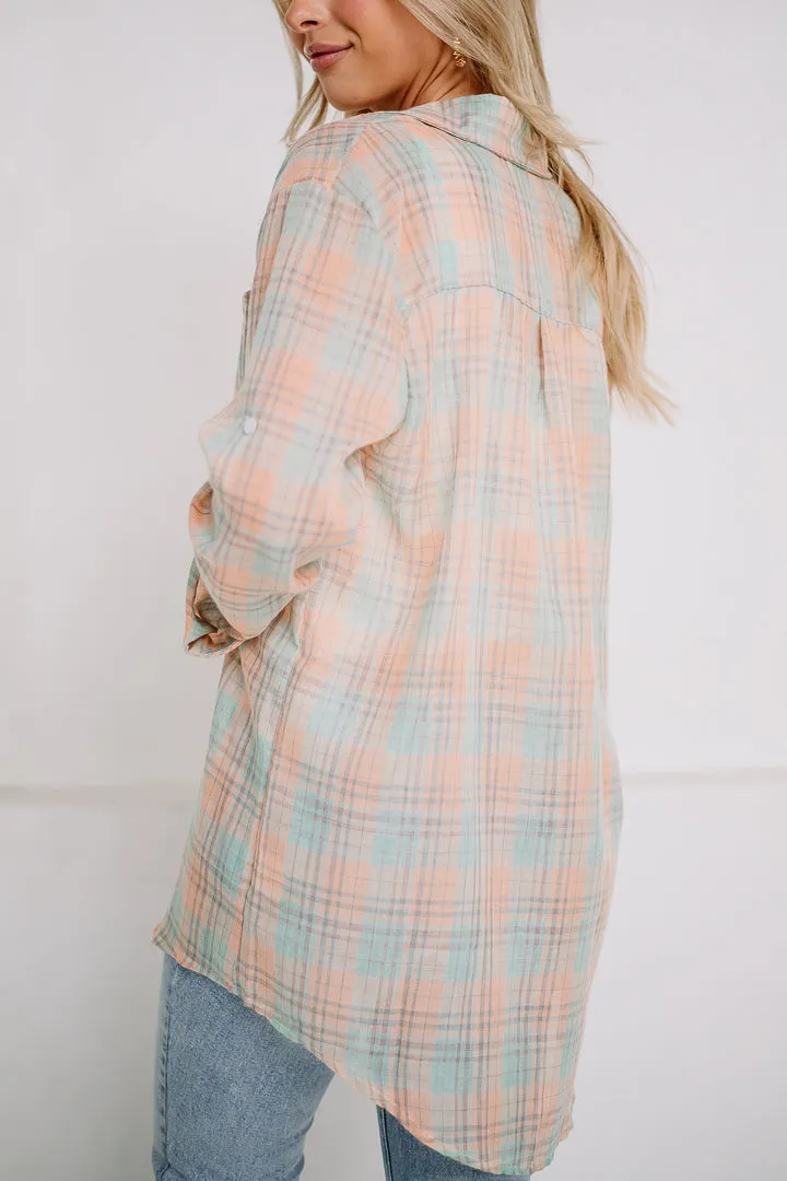 Getting To It Plaid Button Up Top