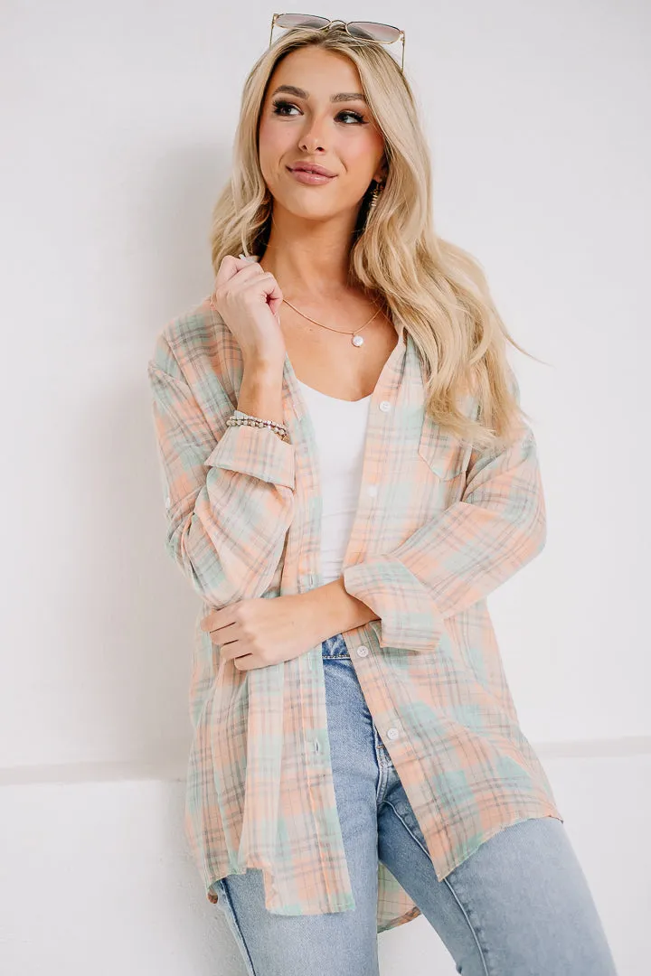Getting To It Plaid Button Up Top
