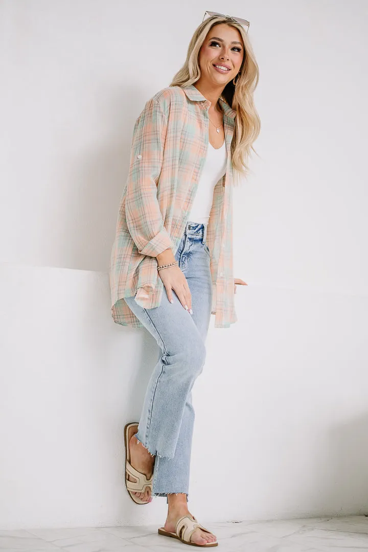 Getting To It Plaid Button Up Top