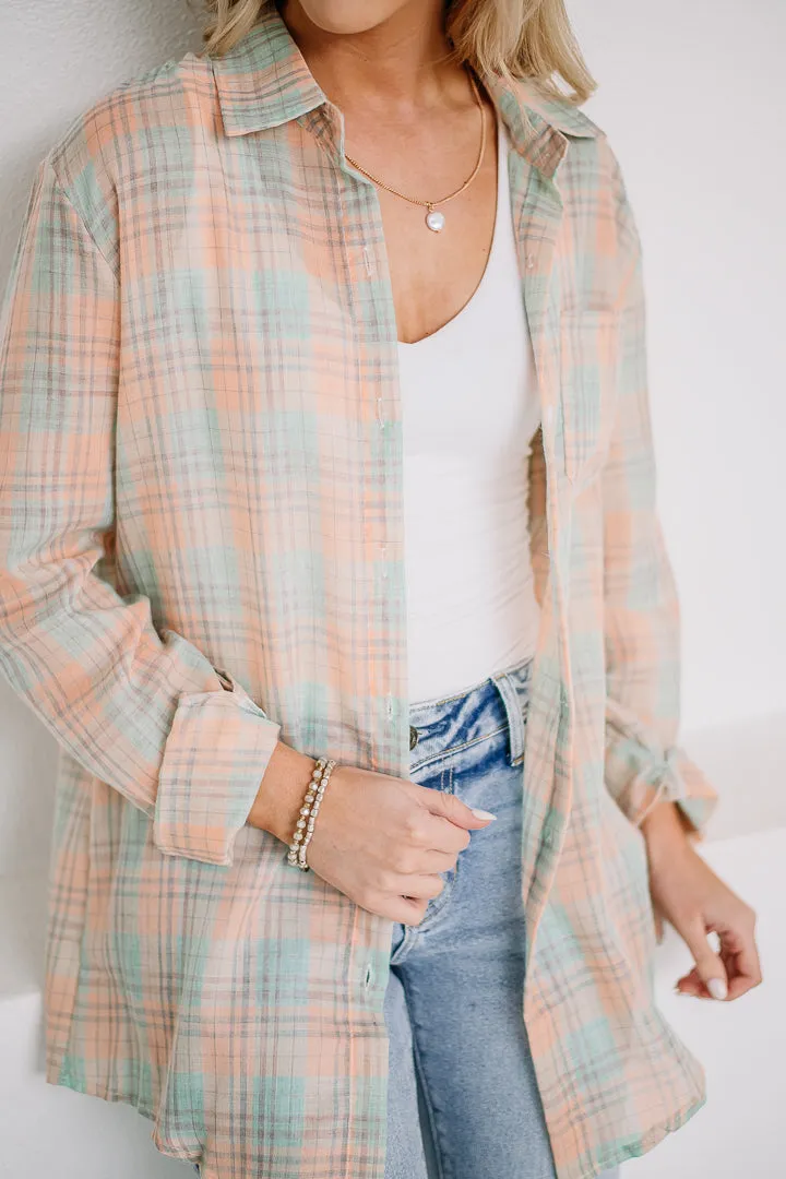 Getting To It Plaid Button Up Top