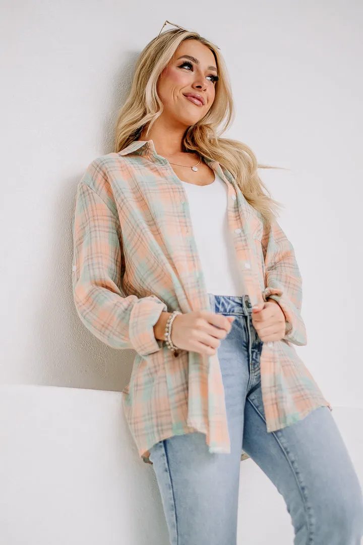 Getting To It Plaid Button Up Top