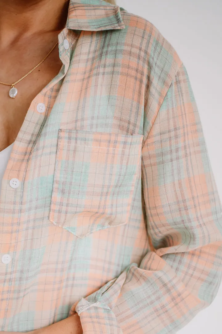 Getting To It Plaid Button Up Top