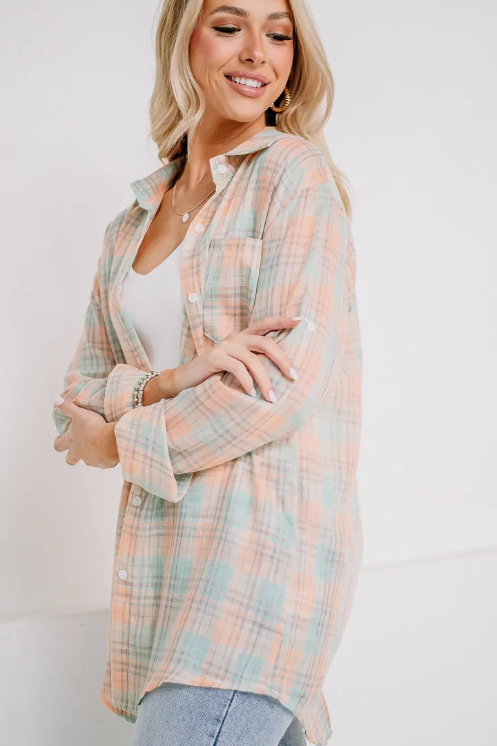 Getting To It Plaid Button Up Top