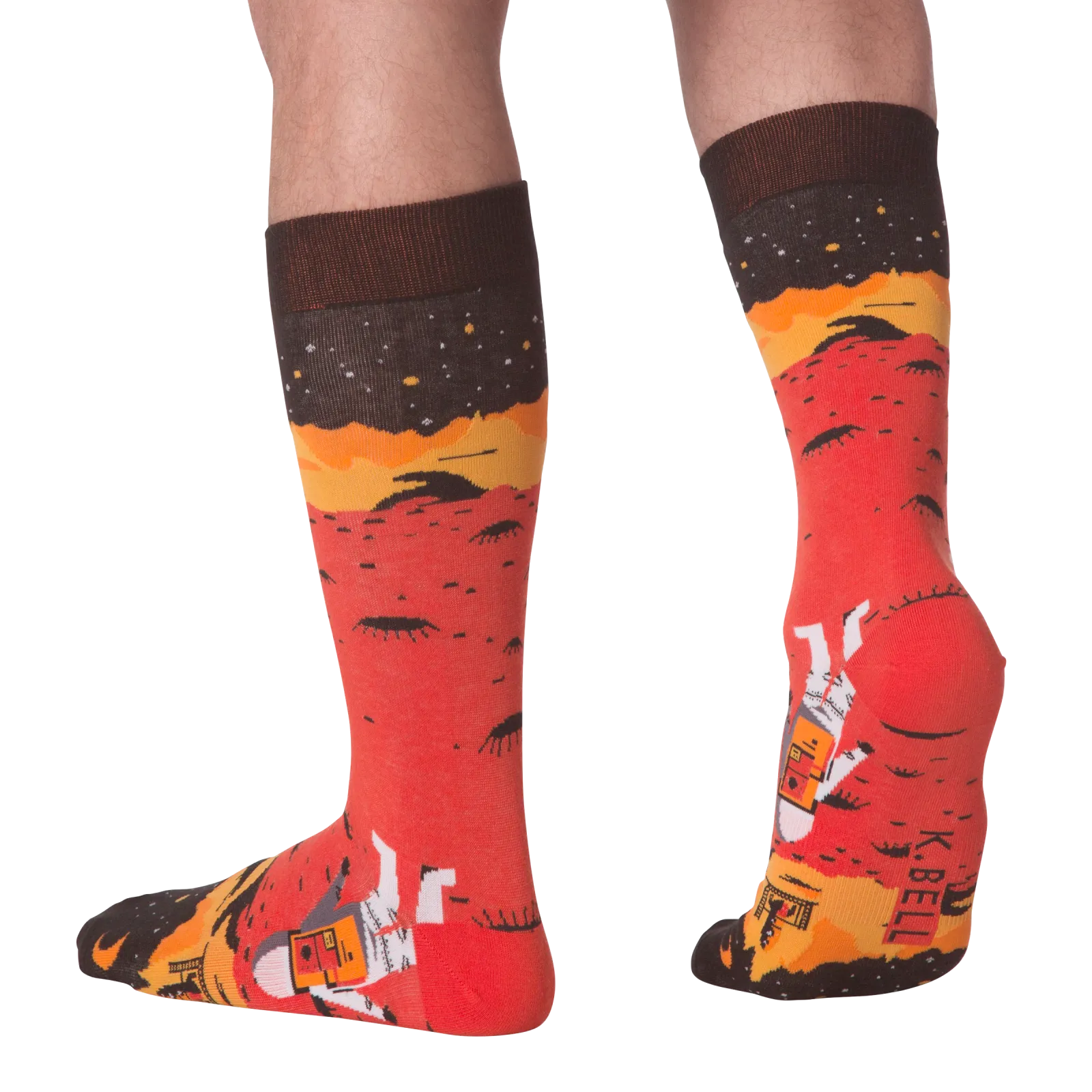 K.Bell Men's Red Planet Crew Sock