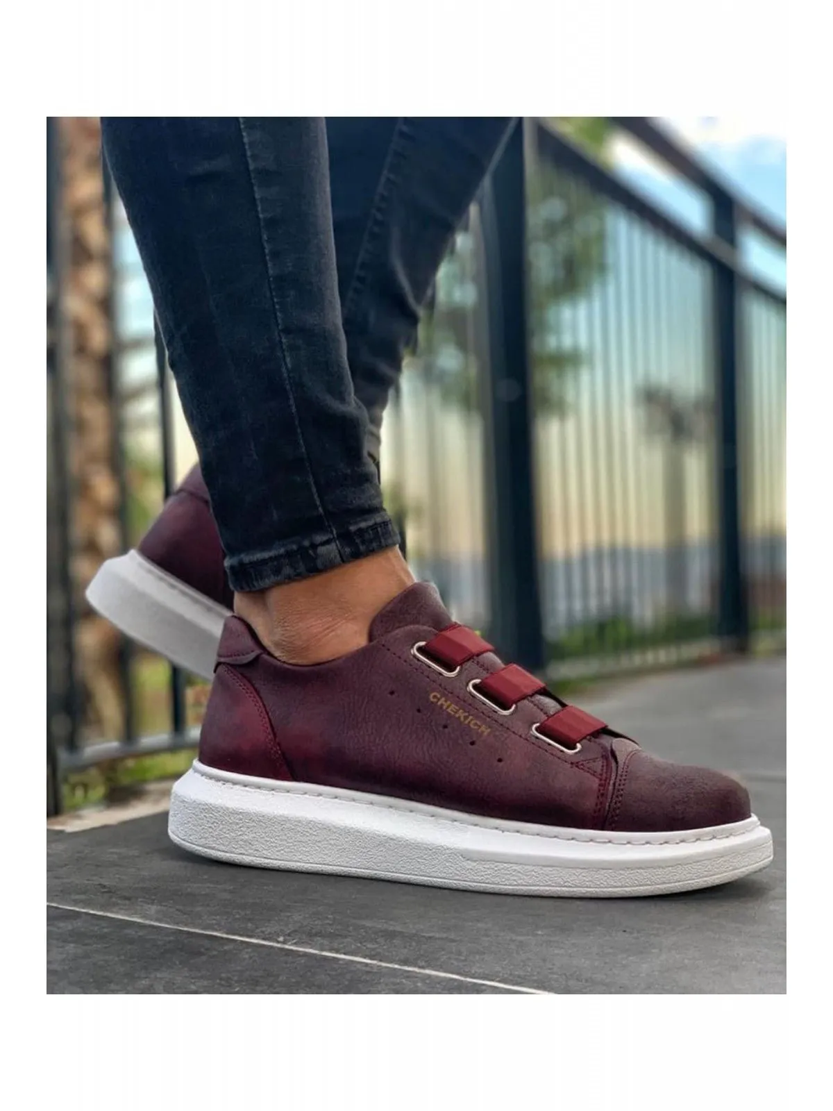 Sneakerjeans Bordeaux Banding Sneaker CH253